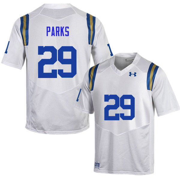 Men #29 Ryan Parks UCLA Bruins Under Armour College Football Jerseys Sale-White